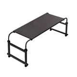 NNEAGS 120x45cm Black Cross Bed Movable Desk Table w/ Adjustble Length & Height