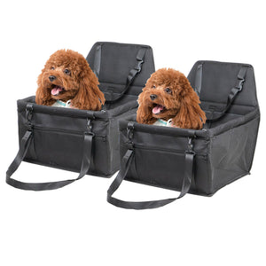 NNEAGS 2X Waterproof Pet Booster Car Seat Breathable Mesh Safety Travel Portable Dog Carrier Bag