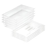 NNEAGS 100mm Clear Gastronorm GN Pan 1/1 Food Tray Storage Bundle of 4 with Lid