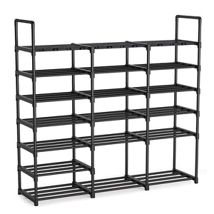 NNEAGS 19-Shelf Tier Shoe Storage Shelf Space-Saving Caddy Rack Organiser with Handle