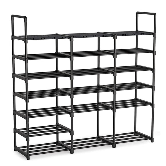 NNEAGS 19-Shelf Tier Shoe Storage Shelf Space-Saving Caddy Rack Organiser with Handle
