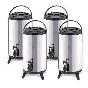 NNEAGS 4X 16L Portable Insulated Cold/Heat Coffee Tea Beer Barrel Brew Pot With Dispenser