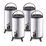 NNEAGS 4X 16L Portable Insulated Cold/Heat Coffee Tea Beer Barrel Brew Pot With Dispenser