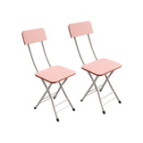 NNEAGS Pink Foldable Chair Space Saving Lightweight Portable Stylish Seat Home Decor Set of 2
