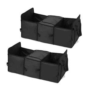 NNEAGS 2X Car Portable Storage Box Waterproof Oxford Cloth Multifunction Organizer Black
