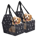 NNEAGS 2X Waterproof Pet Booster Car Seat Breathable Mesh Safety Travel Portable Dog Carrier Bag Black