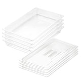 NNEAGS 65mm Clear Gastronorm GN Pan 1/1 Food Tray Storage Bundle of 4 with Lid