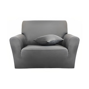 NNEAGS 1-Seater Grey Sofa Cover Couch Protector High Stretch Lounge Slipcover Home Decor