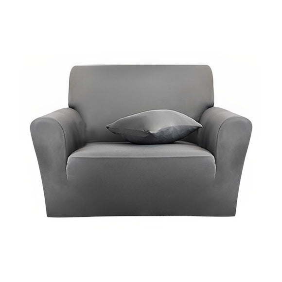 NNEAGS 1-Seater Grey Sofa Cover Couch Protector High Stretch Lounge Slipcover Home Decor