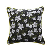 NNEAGS 45cm Subtle Foliage Green Pillow Subtle Orchid Blossom Square Throw Pillow