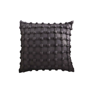 NNEAGS 50cm Black Medieval-style Puff Rivet Square Product Throw Pillow