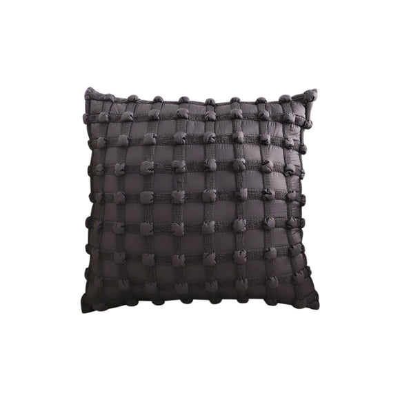 NNEAGS 50cm Black Medieval-style Puff Rivet Square Product Throw Pillow
