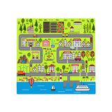NNEAGS 120cm Kids Rug Street Map Play Mat, Educational Baby Theme Park Area Rugs