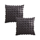 NNEAGS 2X 50cm Black Medieval-style Puff Rivet Square Product Throw Pillow