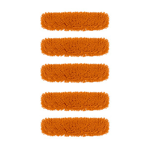 NNEAGS 5X 60x12 Orange Microfiber Flat Mop Floor Cleaning Pads Rotating Dust Remover