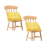 NNEAGS 2X Yellow Square Cushion Soft Leaning Plush Backrest Throw Seat Pillow Home Office Decor