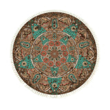 NNEAGS 90cm Mandala Round Area Thick Anti-slip Doormat, Home Decor