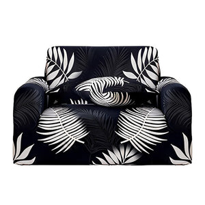 NNEAGS 1-Seater Leaf Design Sofa Cover Couch Protector High Stretch Lounge Slipcover Home Decor