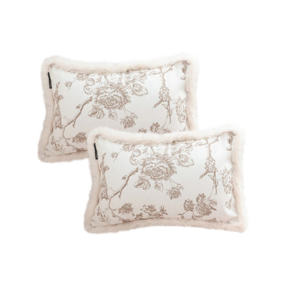 NNEAGS 2X 35CM Light luxury Retro Pillow French Style Cover Case Cushion Throw Pillow