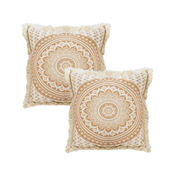 NNEAGS 2X 50cm Pillow Cover Moon Decor Cotton Decorative Throw Pillow