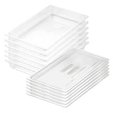 NNEAGS 65mm Clear Gastronorm GN Pan 1/1 Food Tray Storage Bundle of 6 with Lid