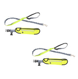 NNEAGS 2X Yellow Adjustable Hands-Free Pet Leash Bag Dog Lead Walking Running Jogging Pet Essentials
