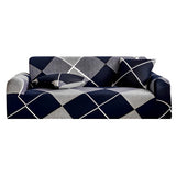 NNEAGS 4-Seater Checkered Sofa Cover Couch Protector High Stretch Lounge Slipcover Home Decor