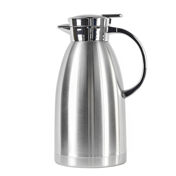NNEAGS 1.8L Stainless Steel Kettle Insulated Vacuum Flask Water Coffee Jug Thermal