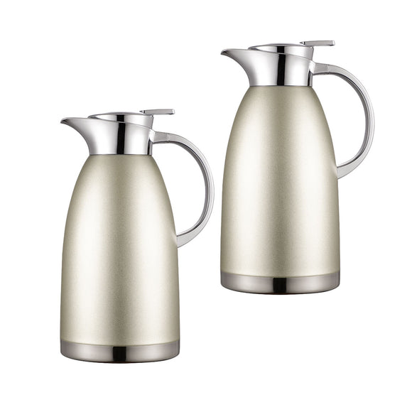 NNEAGS 2X 1.8LSilver Double-Wall vacuum with 2 layers stainless steel Construction Thermal Flask