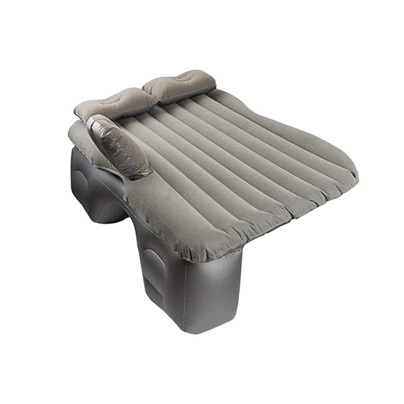 NNEAGS Grey Stripe Inflatable Car Mattress Portable Camping Rest Air Bed Travel Compact Sleeping Kit Essentials