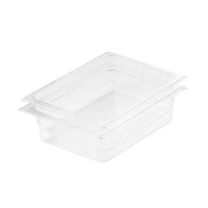 NNEAGS 100mm Clear Gastronorm GN Pan 1/2 Food Tray Storage Bundle of 2