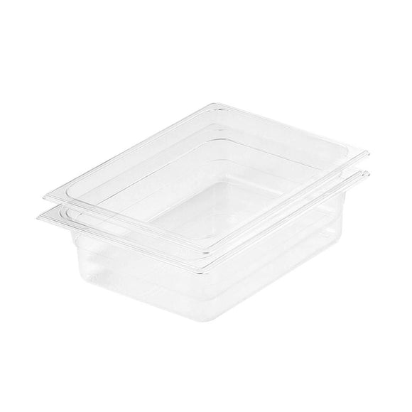NNEAGS 100mm Clear Gastronorm GN Pan 1/2 Food Tray Storage Bundle of 2