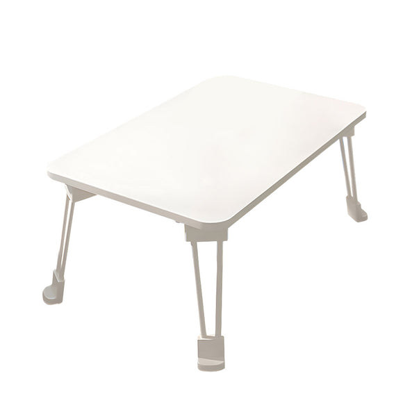 NNEAGS White Portable Bed Table Adjustable Folding Mini Desk With Cup-Holder Home Decor
