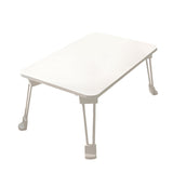 NNEAGS White Portable Bed Table Adjustable Folding Mini Desk With Cup-Holder Home Decor