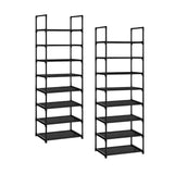 NNEAGS 2X 8 Tier Shoe Storage Shelf Space-Saving Caddy Rack Organiser with Handle