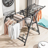 NNEAGS 1.4m Portable Wing Shape Clothes Drying Rack Foldable Space-Saving Laundry Holder