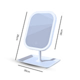 NNEAGS 2X 26cm White Squared Smart LED Makeup Bedroom Table Vanity Mirror Tricolor Adjustable Light