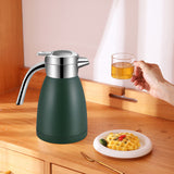 NNEAGS 1.2L Stainless Steel Kettle Insulated Vacuum Flask Water Coffee Jug Thermal Green