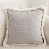 NNEAGS 45cm Wabi-sabi Herringbone Square Throw Pillow