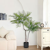NNEAGS 120cm Nandina Heavenly Bamboo Tree Artificial Plant Home Accent Decor
