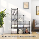 NNEAGS 2X Black Portable 9-Cube 3 Column Storage Organiser Foldable DIY Modular Grid Space Saving Shelf