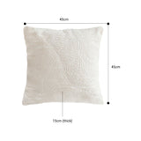 NNEAGS 2X 50cm Beige Internet Celebrity 3D Arched Raised Pattern Throw Pillow