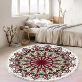 NNEAGS 120cm Mandala Modern Ethnic Tassel Print Anti-slip Doormat, Home Decor