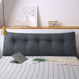 NNEAGS 2X 180cm Dark Grey Triangular Wedge Bed Pillow Headboard Backrest Bedside Tatami Cushion Home Decor