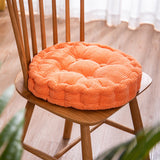 NNEAGS 2X Orange Round Cushion Soft Leaning Plush Backrest Throw Seat Pillow Home Office Decor