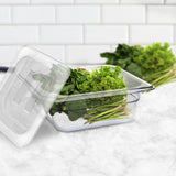 NNEAGS 65mm Clear Gastronorm GN Pan 1/6 Food Tray Storage with Lid
