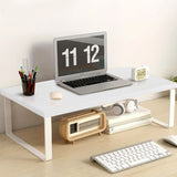 NNEAGS 2X 40cm White Computer Monitor Elevated Stand Desktop Support Station Rack