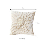 NNEAGS 45cm Pillow Sunflower Cover 100% Cotton Covers Linen Case Cushion Throw Pillow