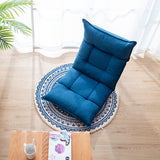 NNEAGS Blue Carpet Soft Linen Bohemian Non-Slip Floor Retro Minimalist Round Rug Home Decor with Tassels