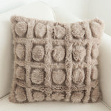 NNEAGS 2X 45cm Wabi-sabi Herringbone Plush Square Throw  Pillow